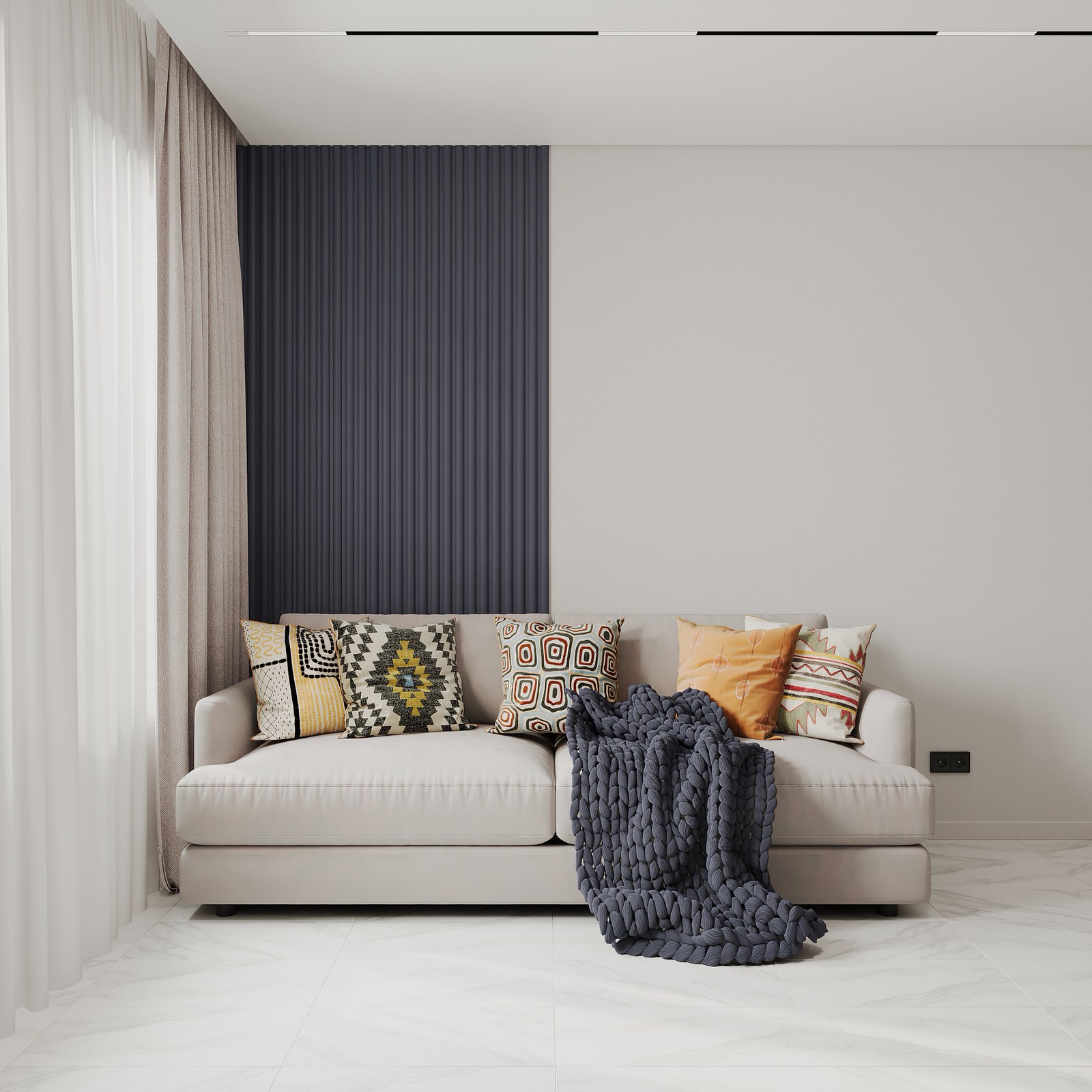 Кухня гостиная для динамичной семьи