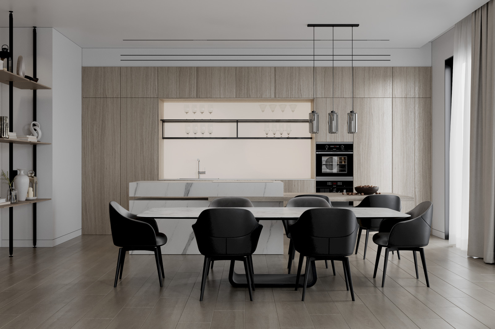 Обложка проекта: spacious modern apartment