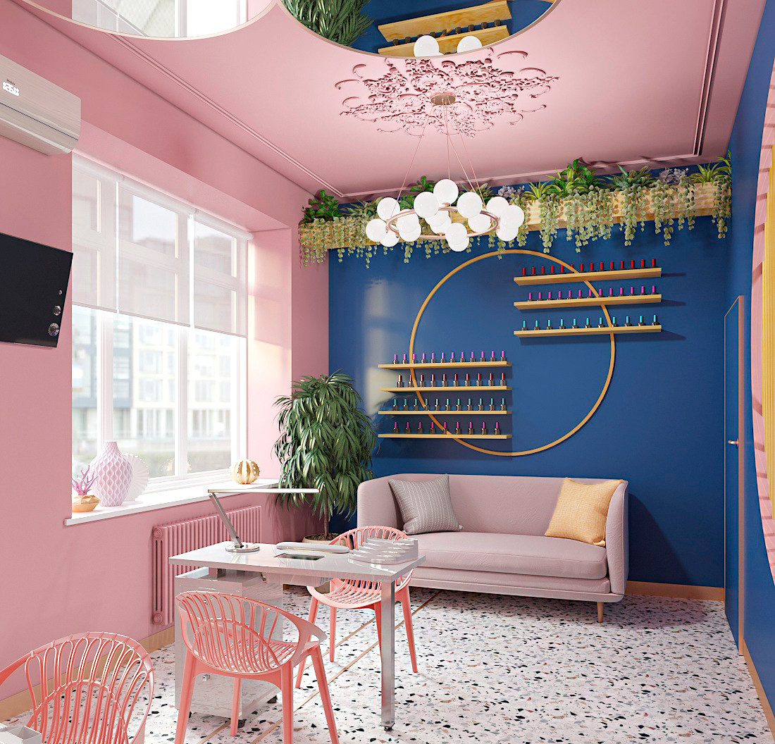 Дизайн парикмахерской + маникюрный кабинет