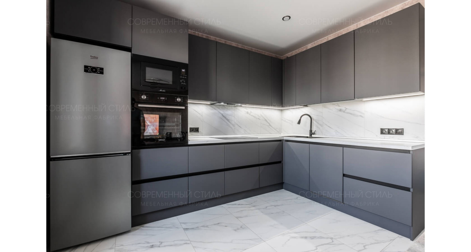 Обложка проекта: Кухня Торонто (серая в квартиру)