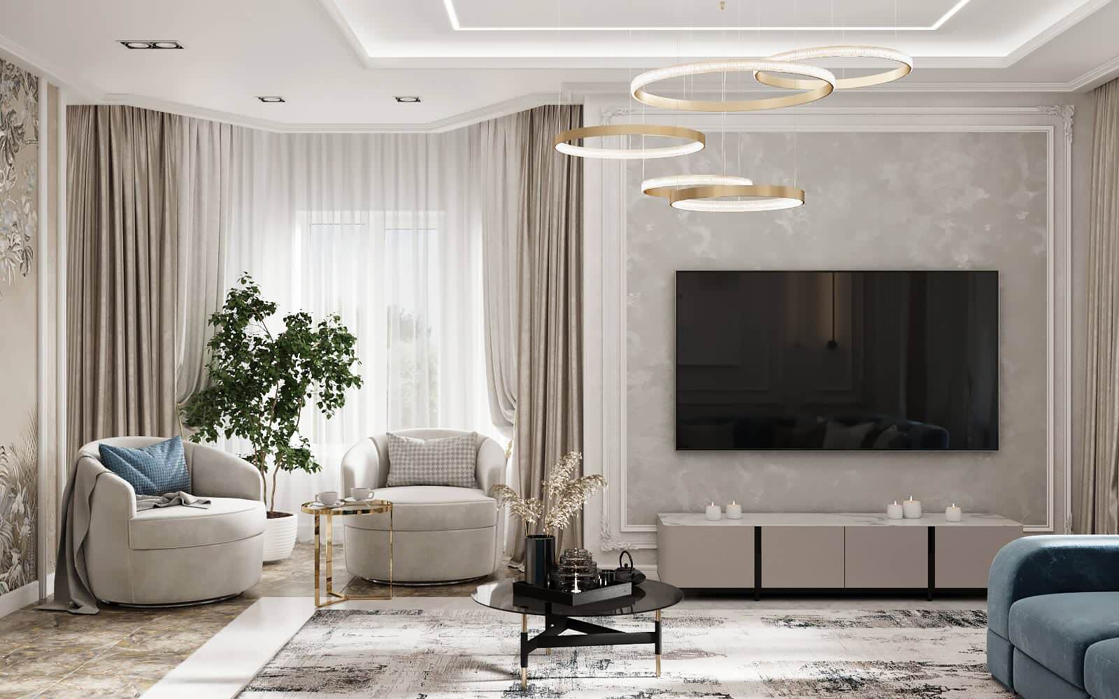 Гостиная с фреской