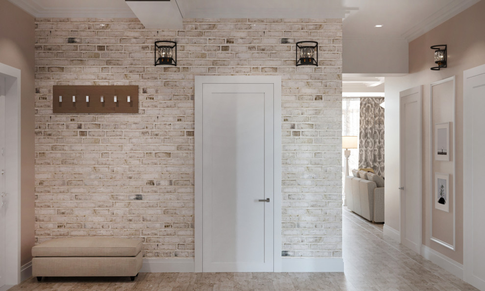 Дизайн проект квартиры общей площадью 87 м2 в стиле "Эклектика"