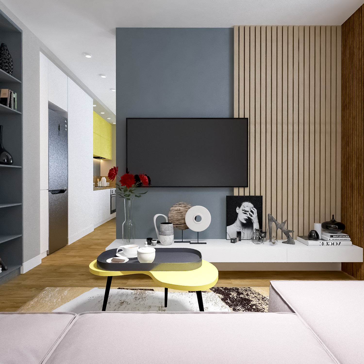 2020. 05. 02. Проект дизайна интерьера квартиры (гостиная 2)