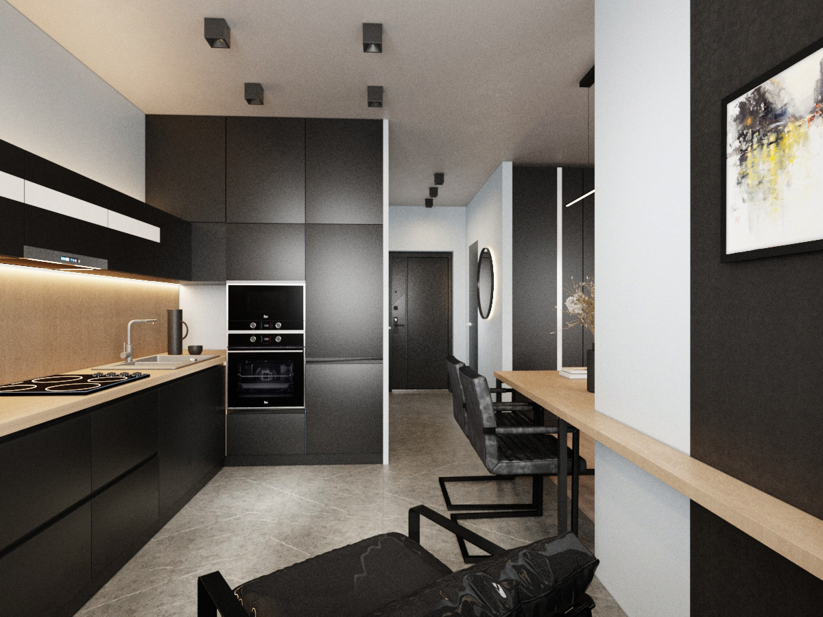 Визуализация небольшой студии.