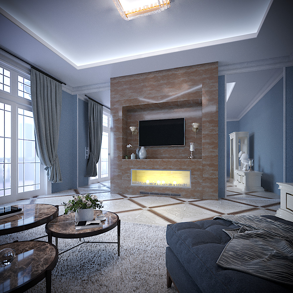 Обложка проекта: Дизайн-проект гостиной