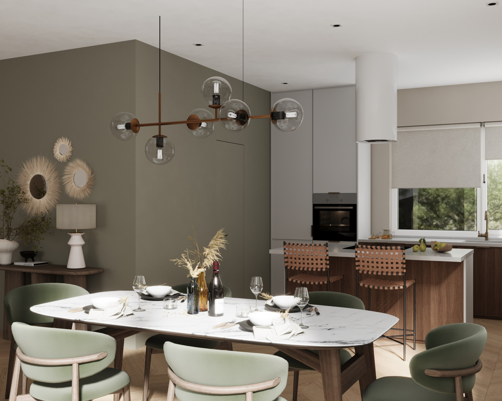 Обволакивающий интерьер дома