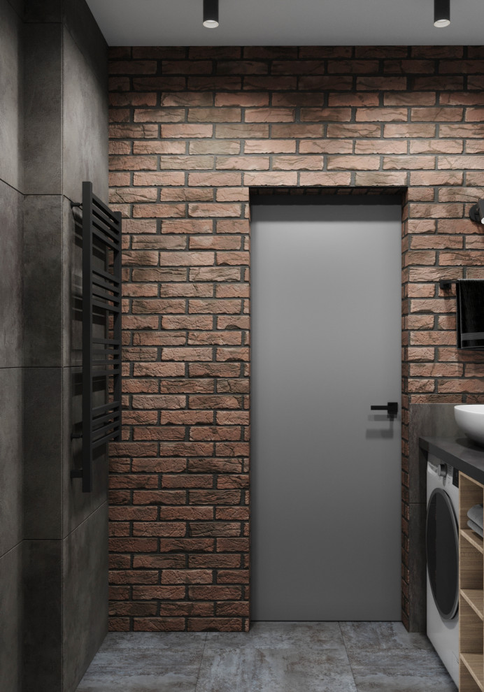 Студия в тёмных тонах для молодого человека