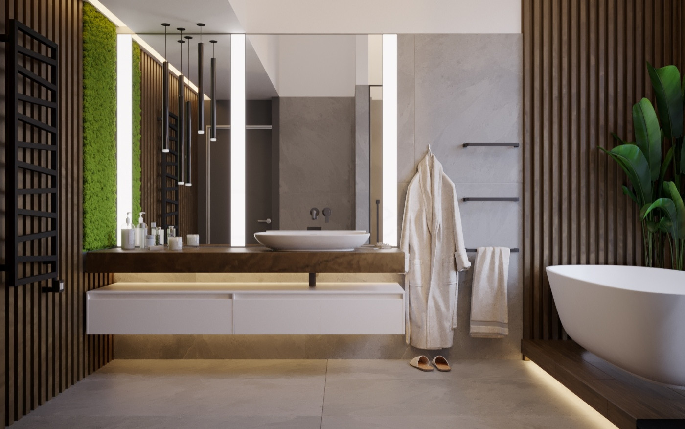 Санузел. Дизайн-проект таун-хауса в Новогорске