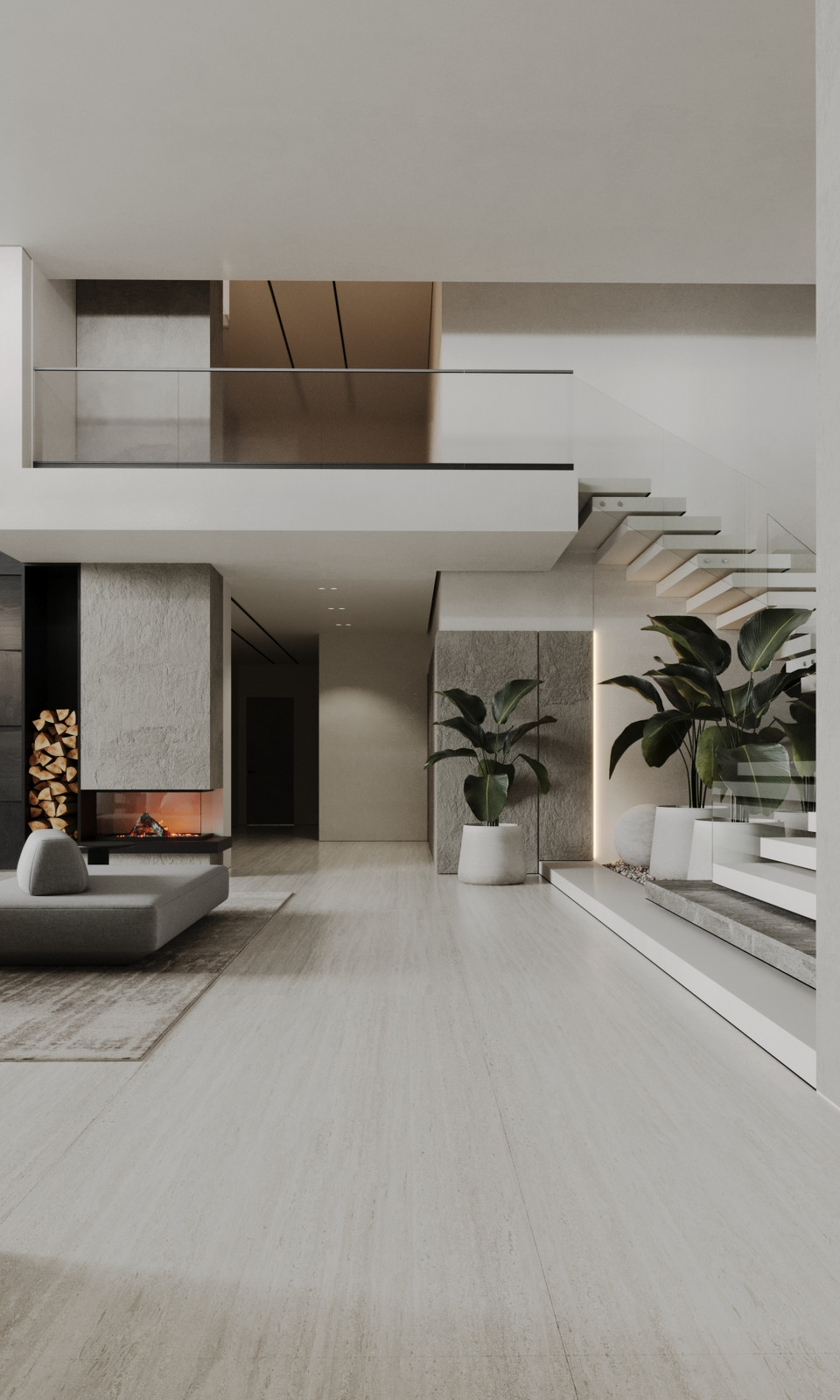 Кухня-гостиная в проекте загородного дома The CUBE