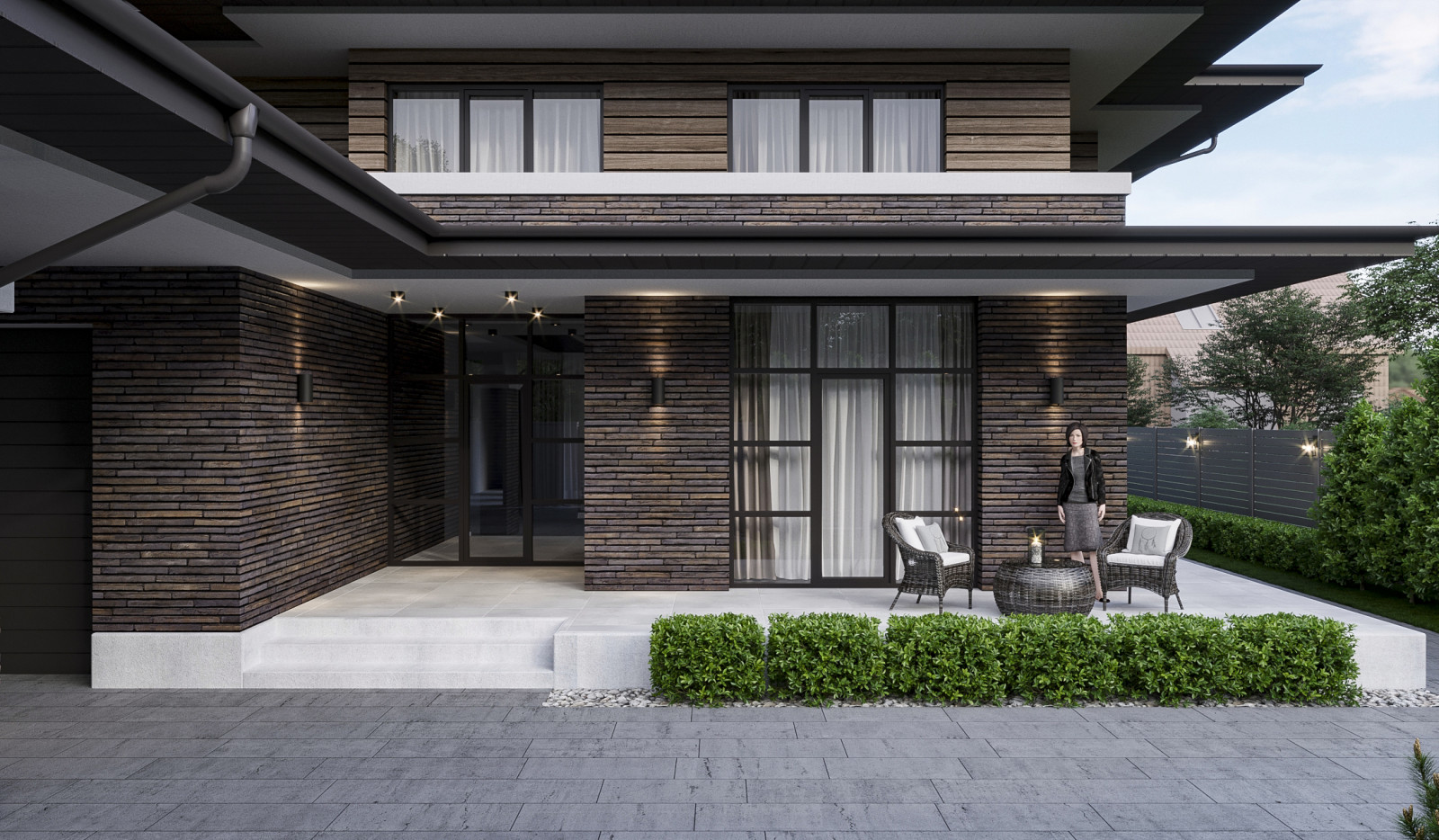 Проект дома в стиле прерий (Райта)