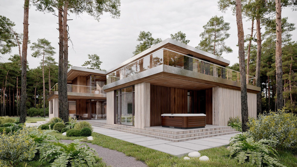 Проект с плоской кровлей 655 м2