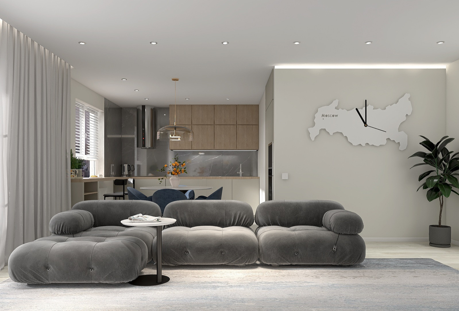 Трехкомнатная квартира в современном стиле