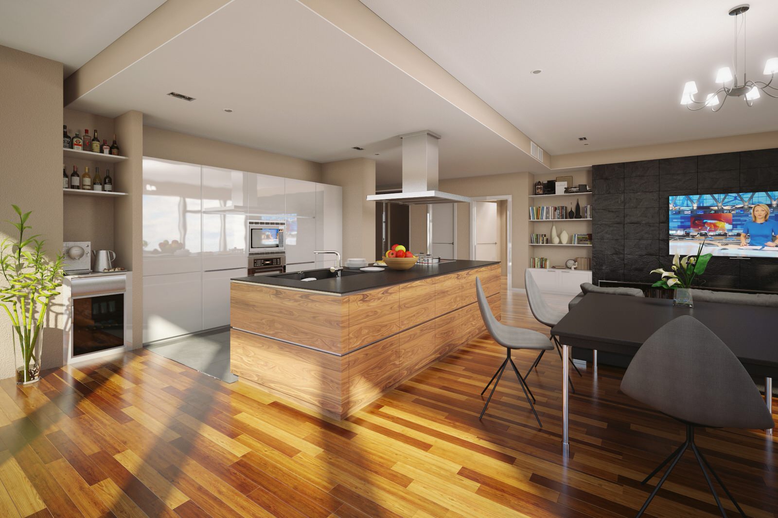 визуализация гостиной