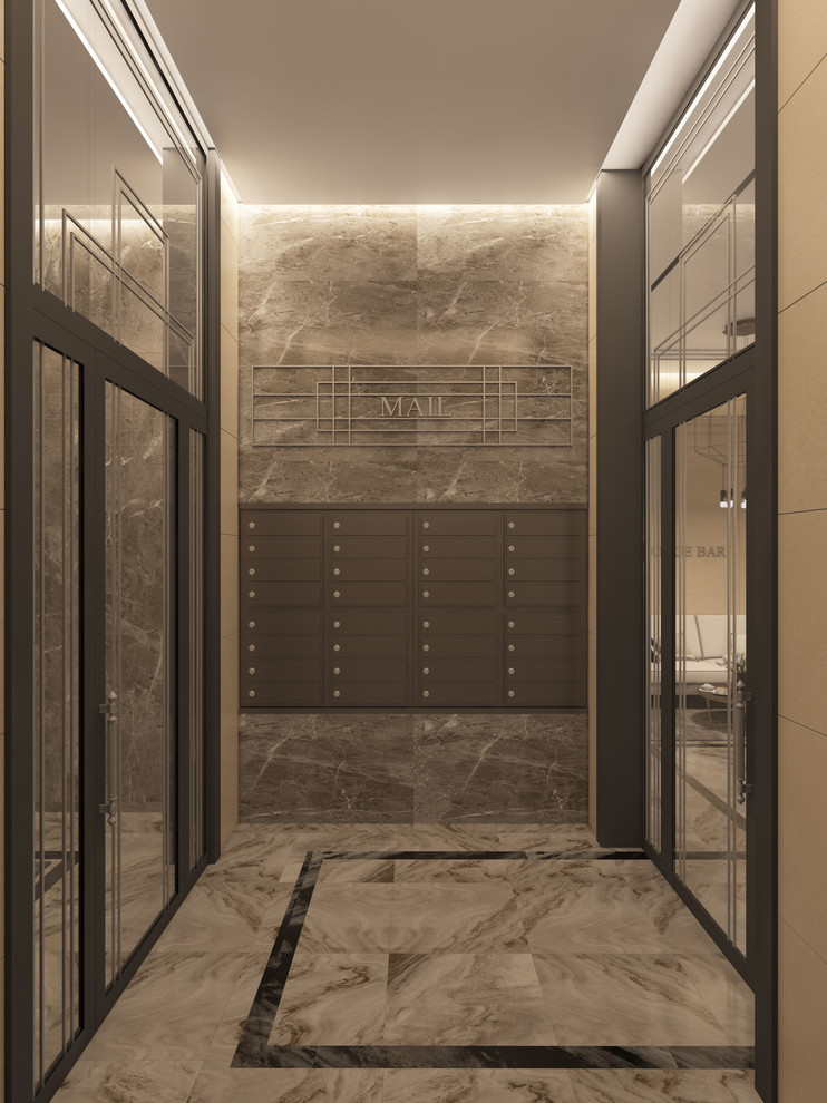Интерьер холла в ЖК PRIME HOUSE