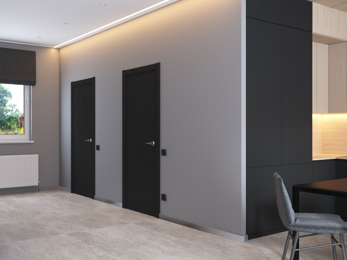 Аскетичный каркасный дом