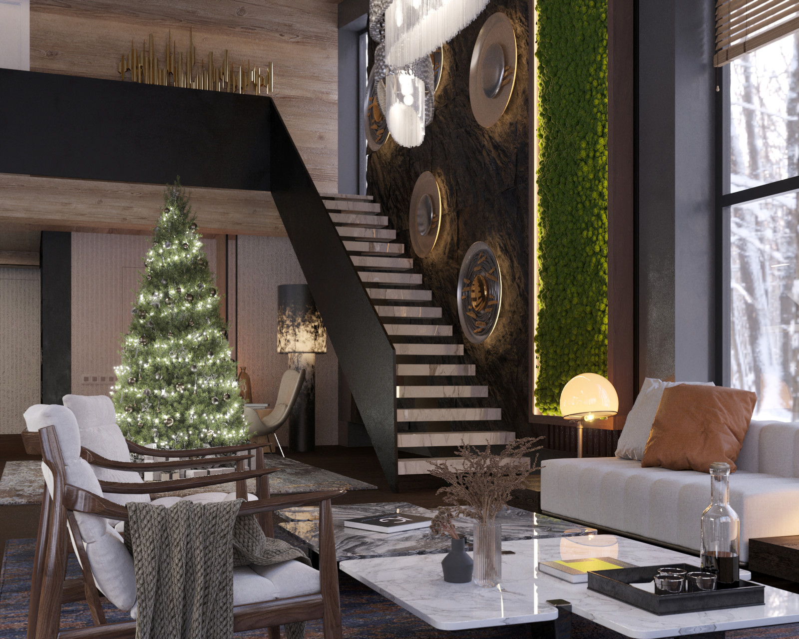 Дизайн интерьера в КП Сосновый Бор село Нижний Ольшанец, Белгородский район