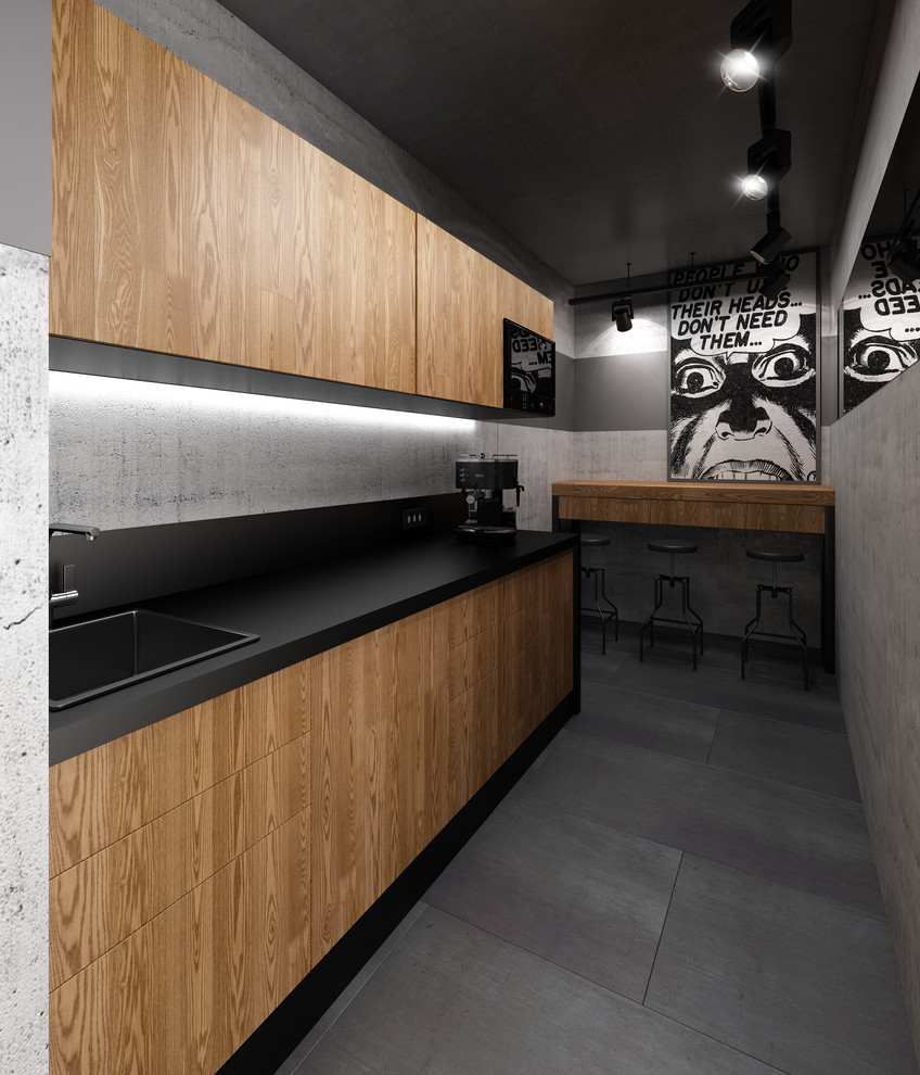 Рабочее пространство для московской компании в индустриальном стиле, 96 кв.м.