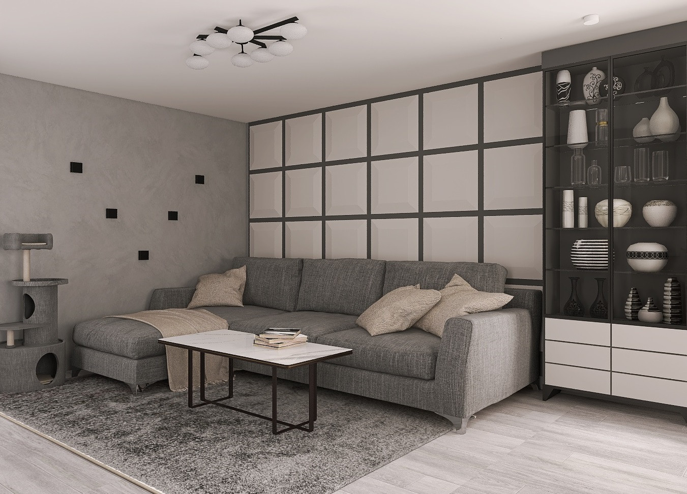 Дизайн кухни-гостиной с балконами