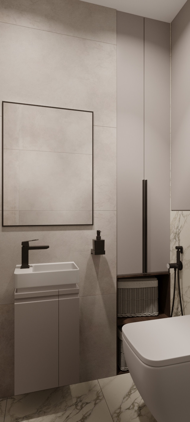 Современный минималистичный дизайн интерьера для молодой пары