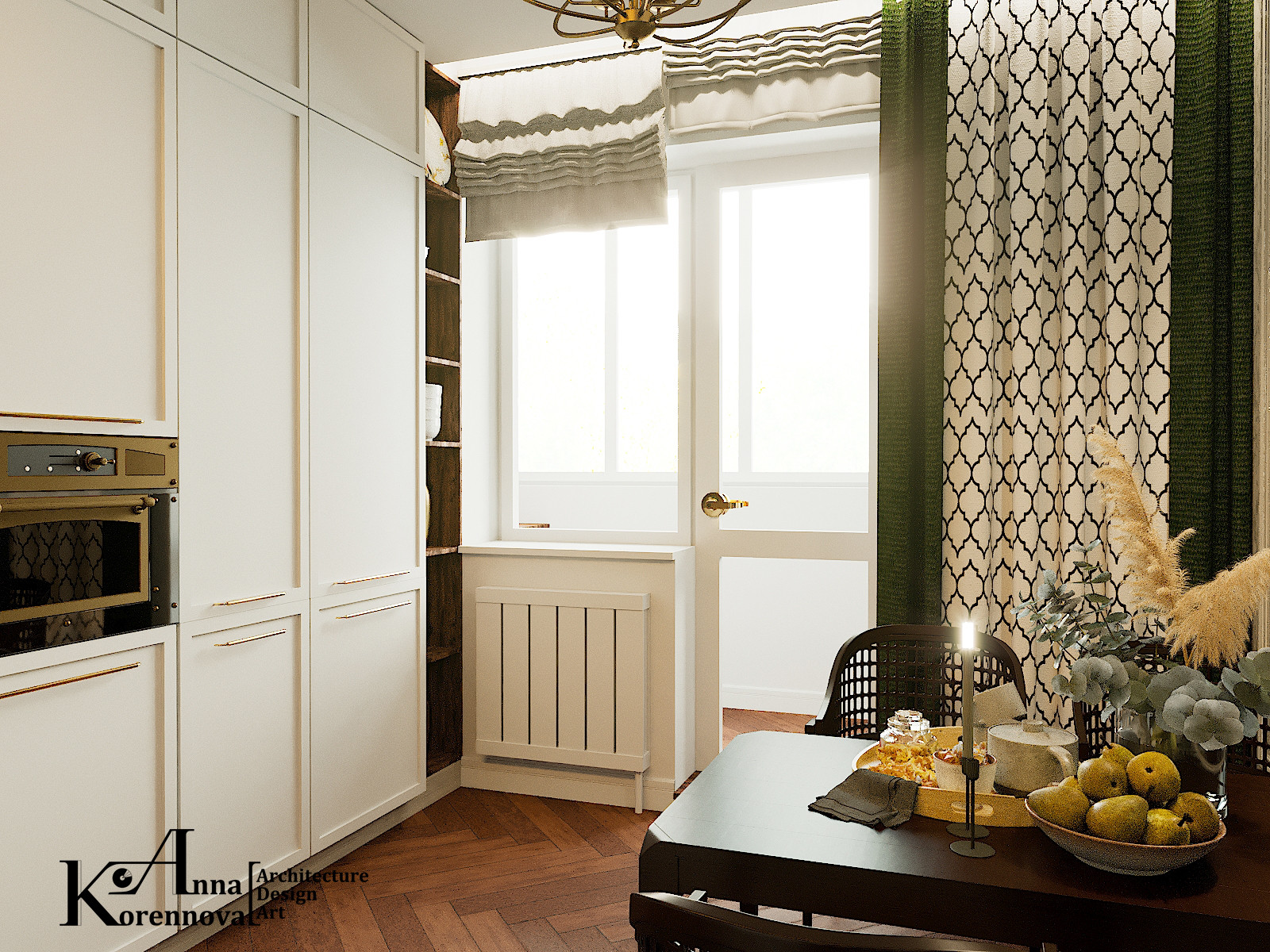 Дизайн кухни в однокомнатной кварите