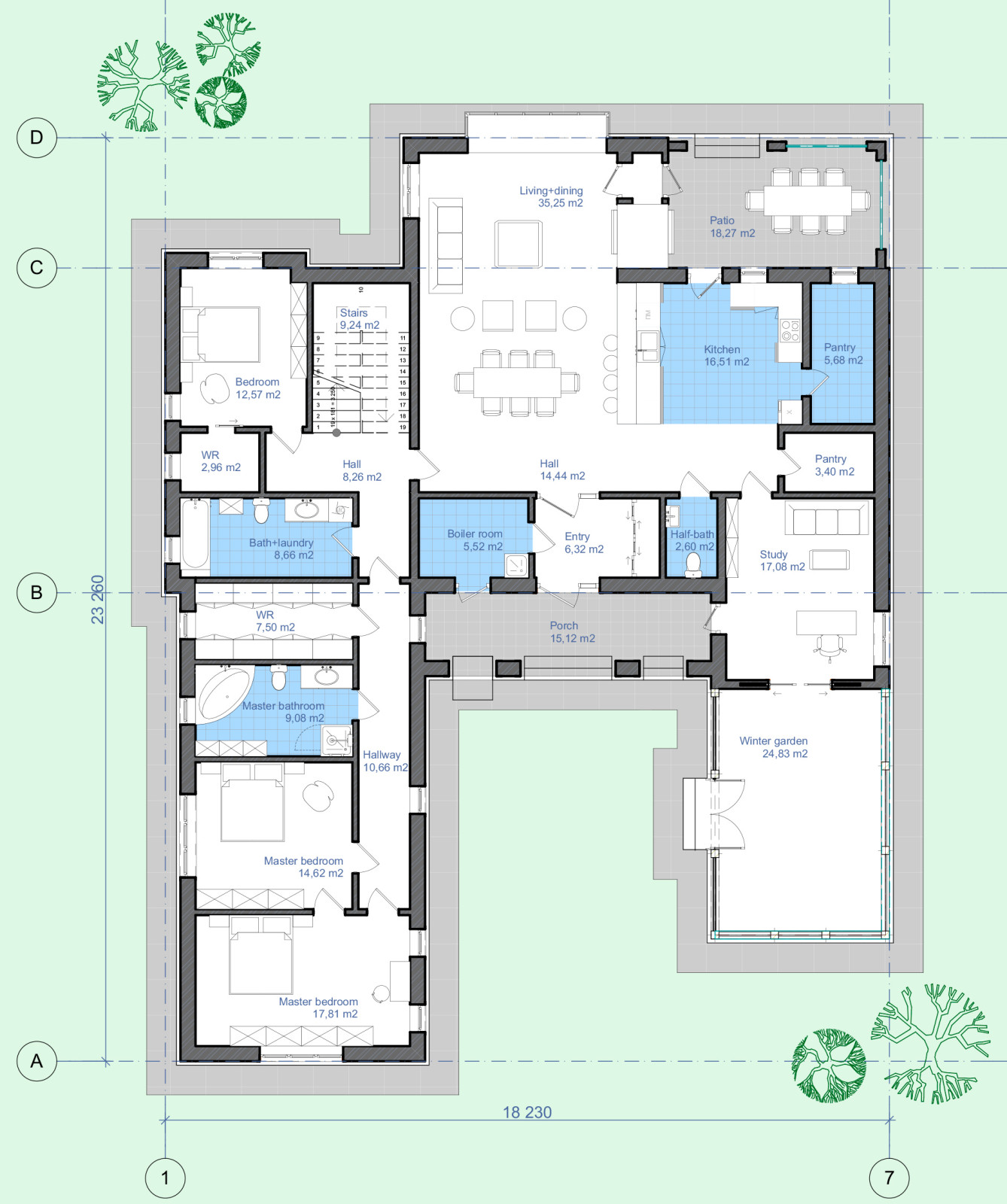 Современная классика. Загородный дом во Владимирской области.