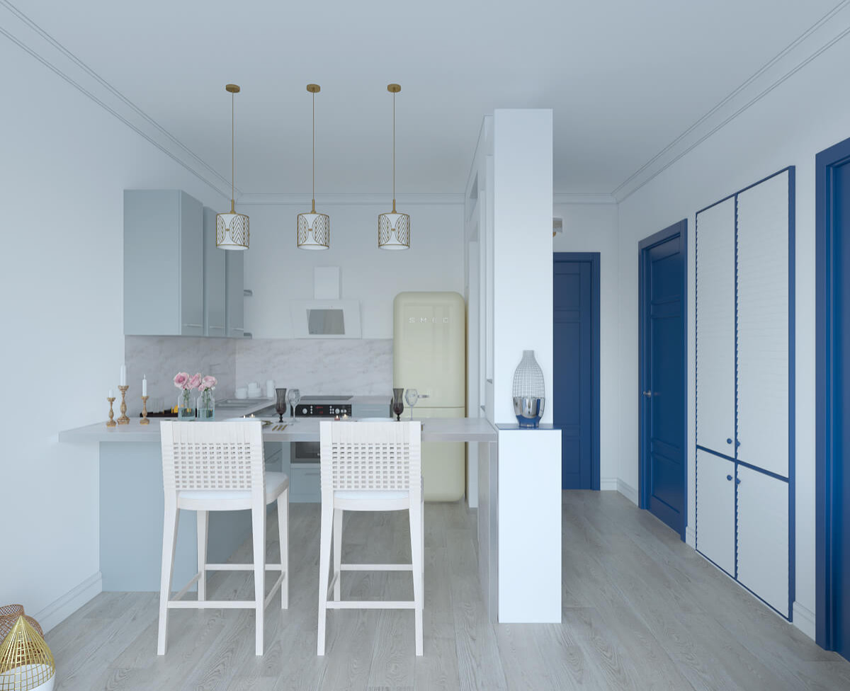 Дизайн кухни в апартаментах