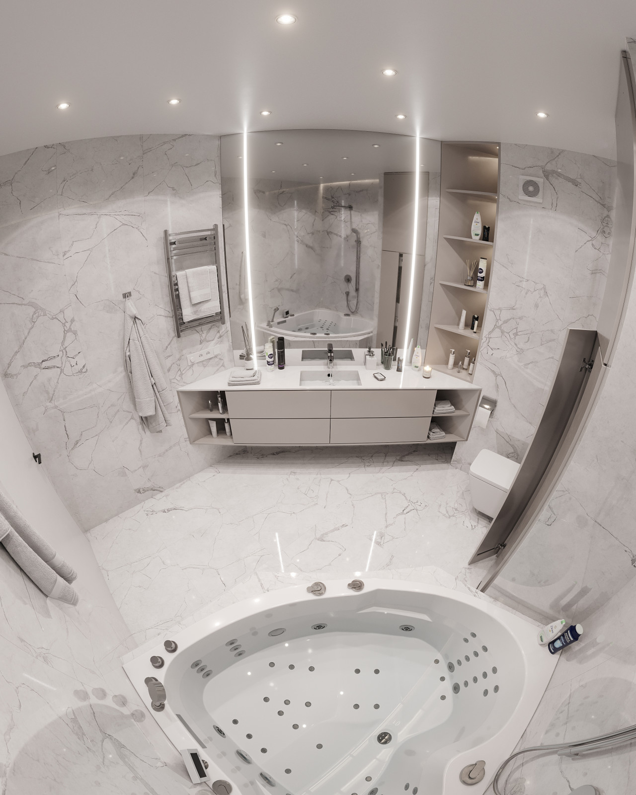 Дизайн и 3д-визуализация санузла в квартире в г. Долгопрудный