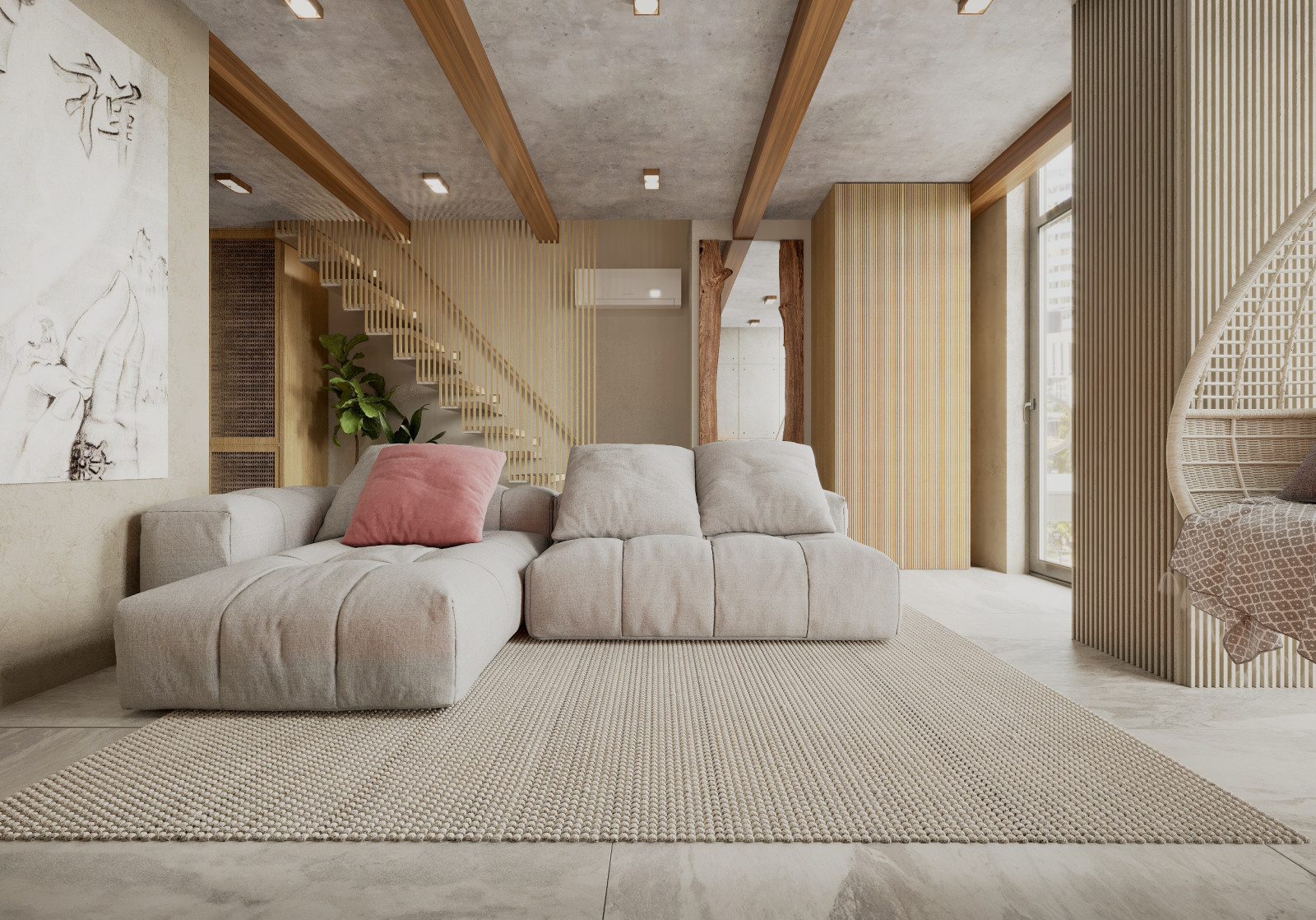 Двухуровневые апартаменты  76 кв.м