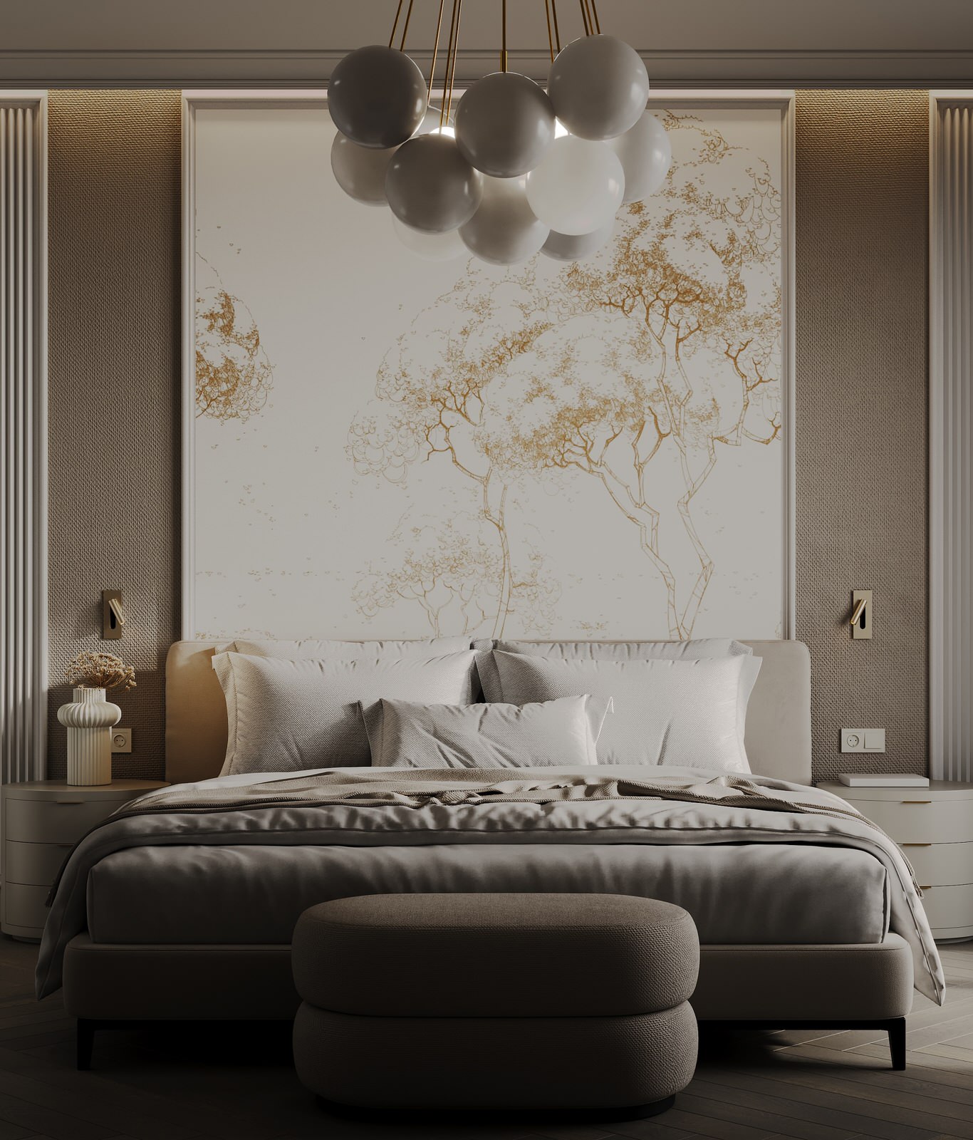 Обложка проекта: Утонченная минималистичная спальня