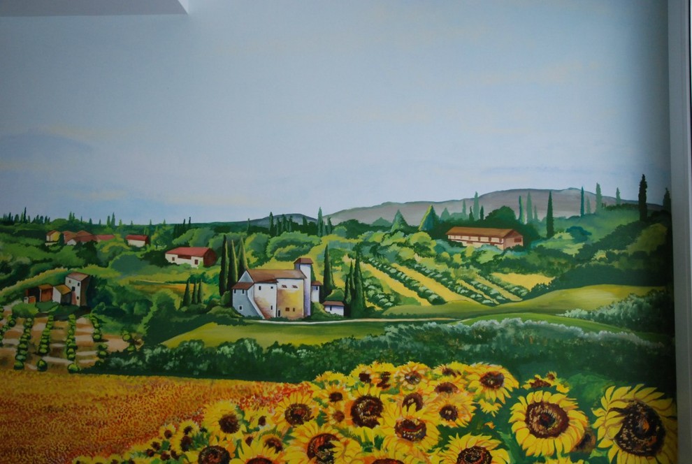 Роспись подсолнухи