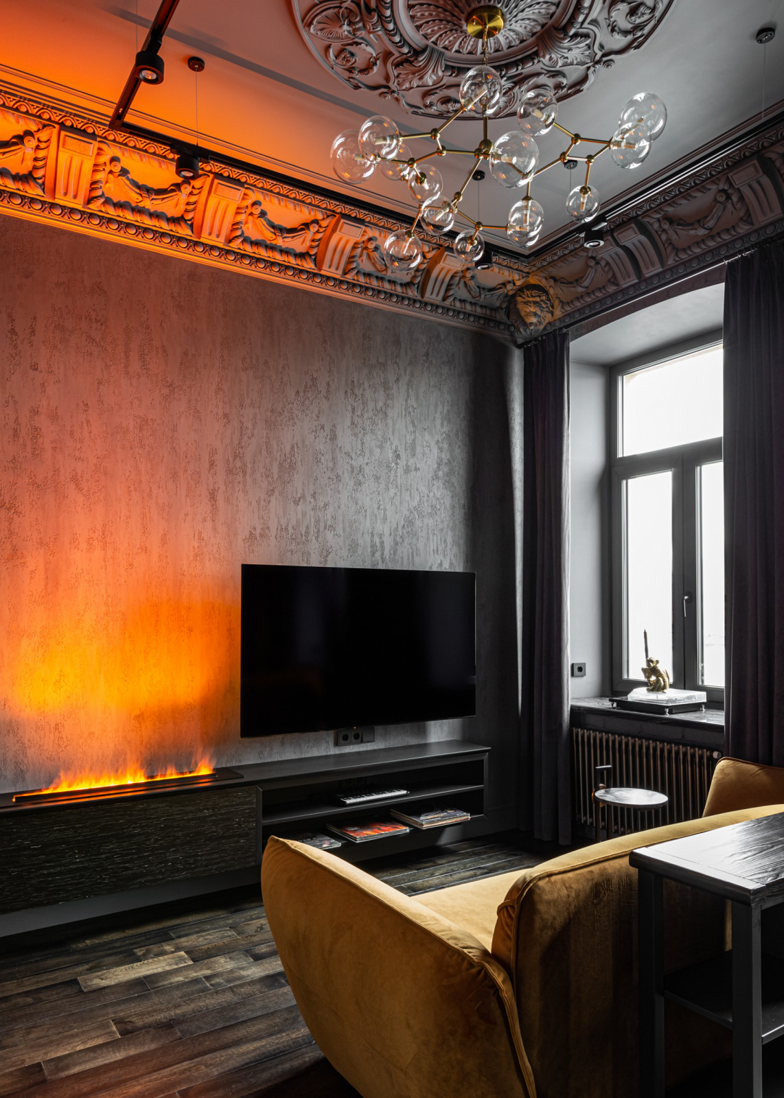 Черный интерьер 66 м.кв.