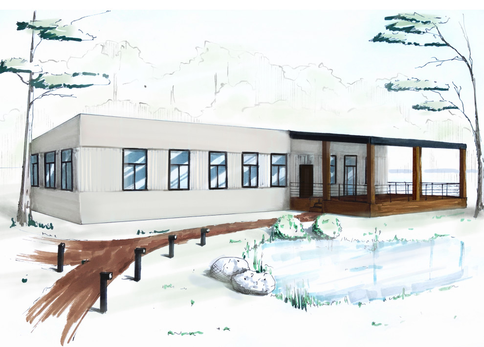 Проект "Персональный север" (Дом в Крекшино, 350 кв. м)