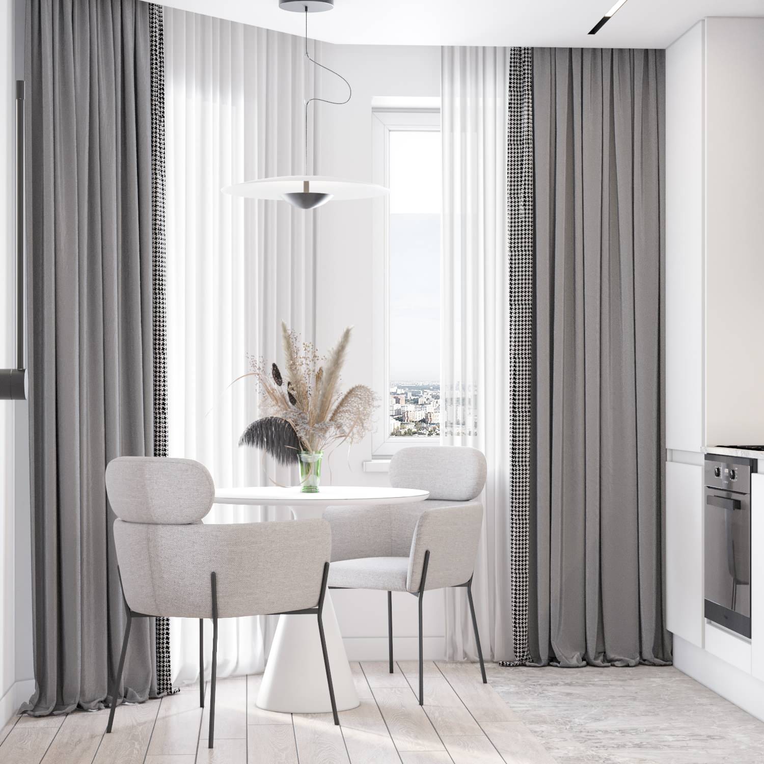 Дизайн  интерьера студии ЖК Аквамарин