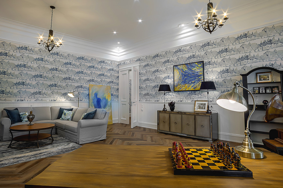 Гостиная "Деревенский шик с историей"