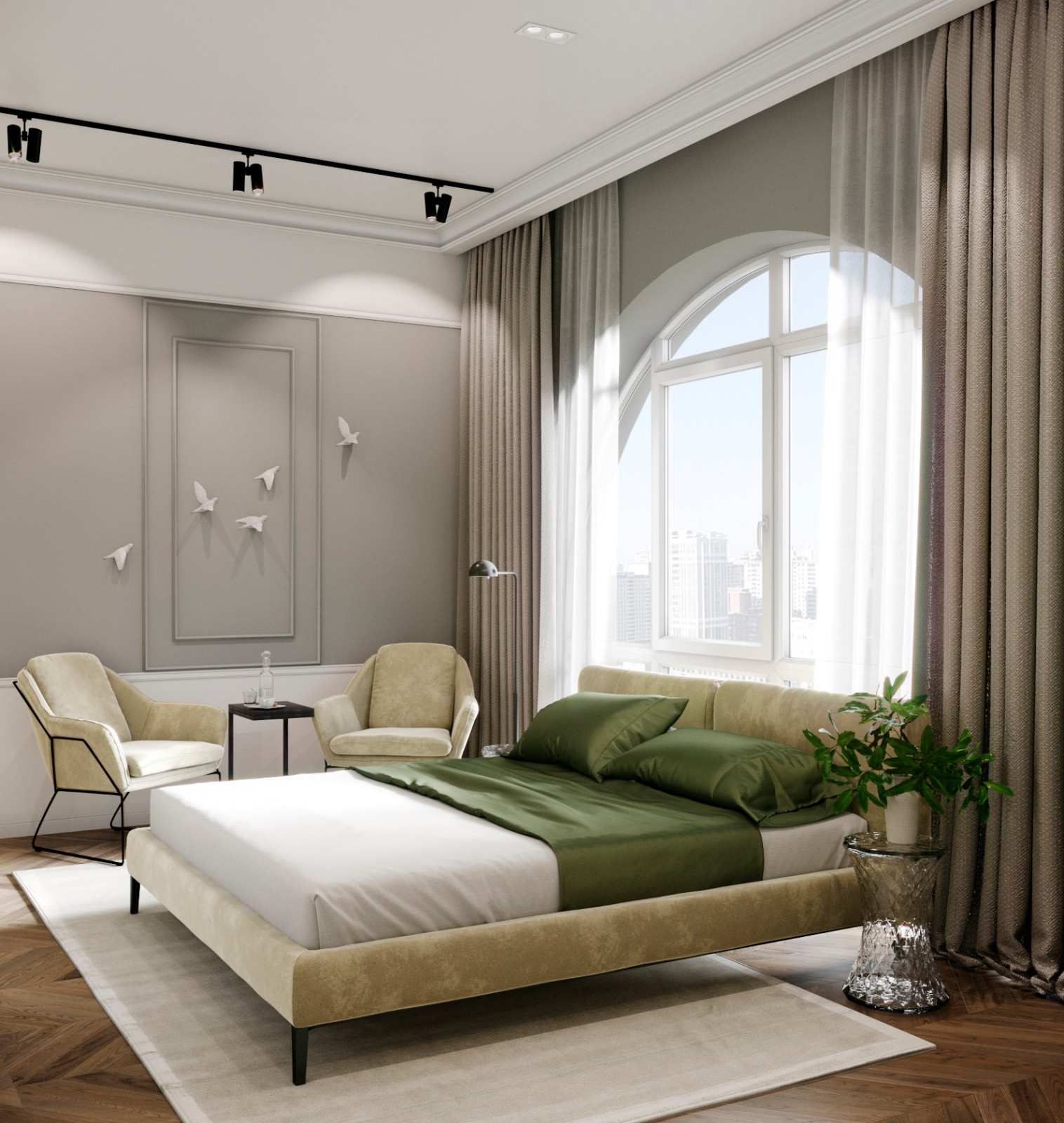 Обложка проекта: Апартаменты в Парижском стиле ЖК Высокий Берег