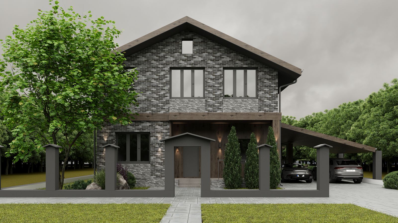 Обложка проекта: 2-этажный дом со вторым светом