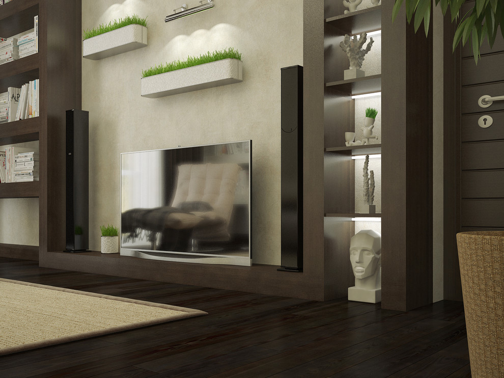 Небольшая гостиная с элементами Эко-стиля