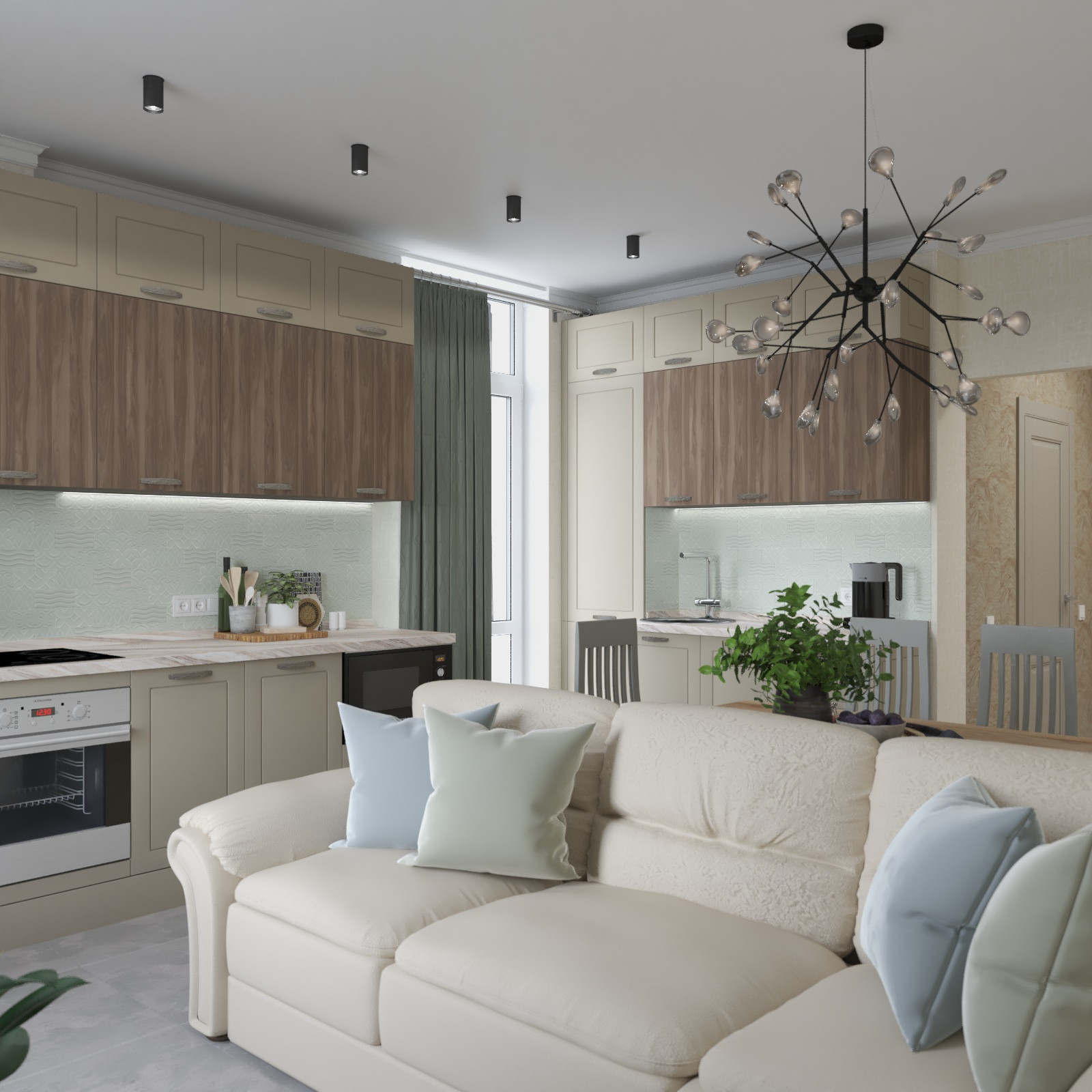 Двухкомнатная квартира в стиле сдержанной неоклассики