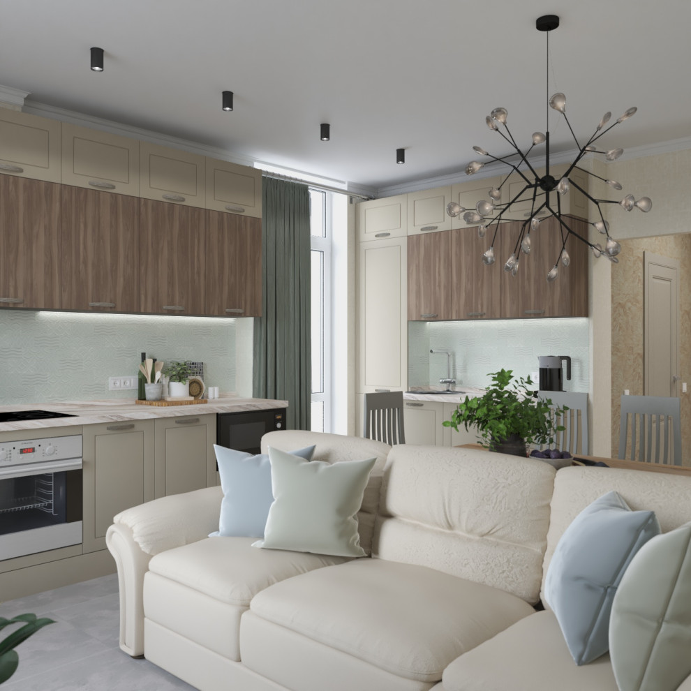 Двухкомнатная квартира в стиле сдержанной неоклассики