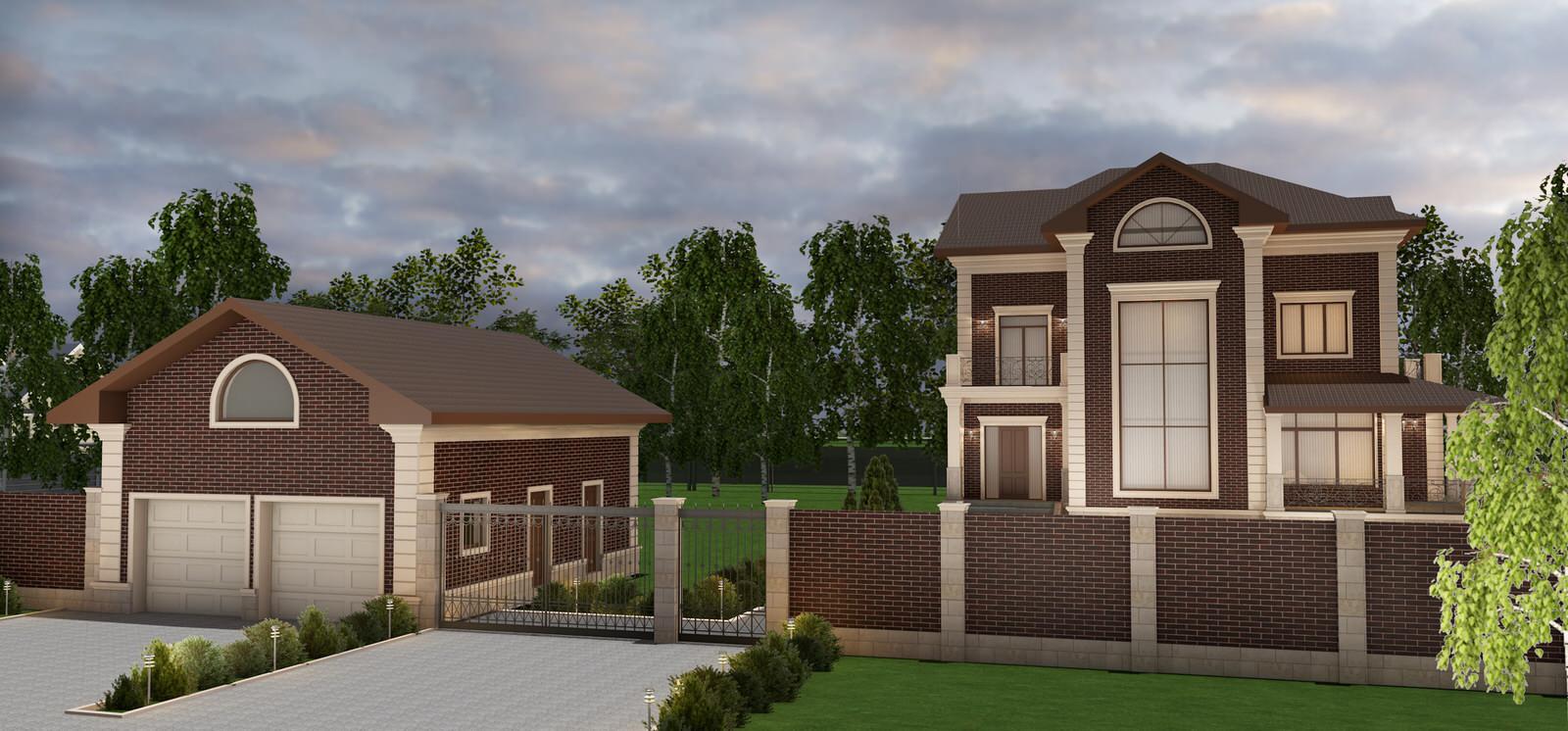 Обложка проекта: Дизайн фасадов загородных домов