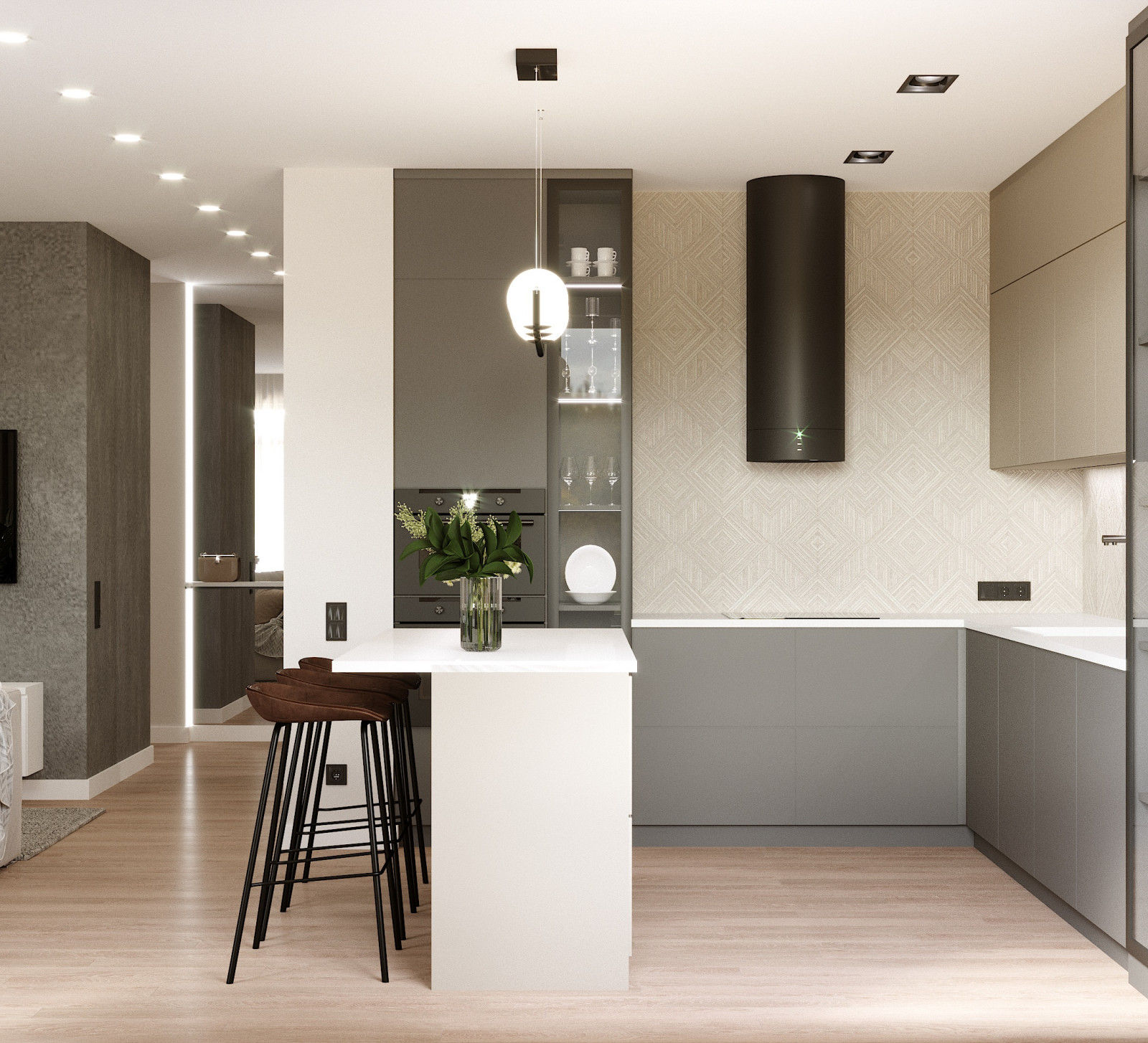 Дизайн-проект квартиры, площадью 99,1 м2 в г. Новосибирск