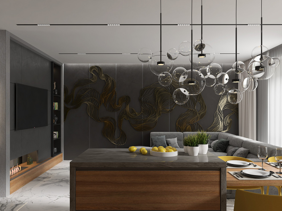 Этюд в теплых тонах: 4-комнатная квартира 106 м2