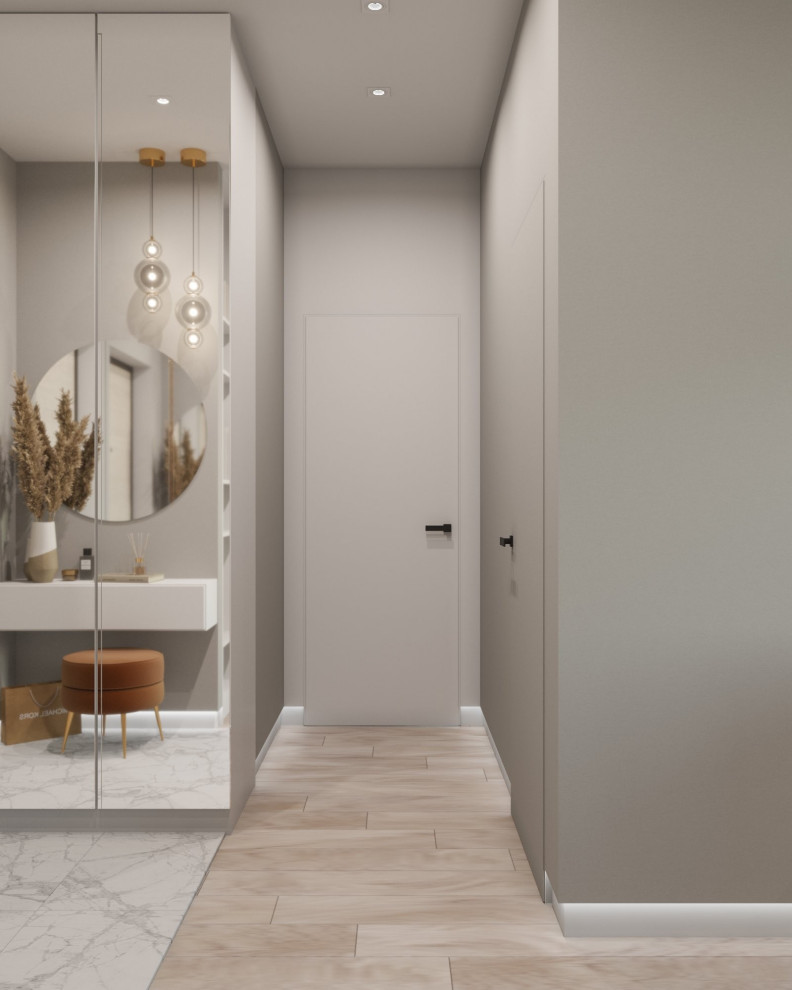 современная двушка в светлых тонах