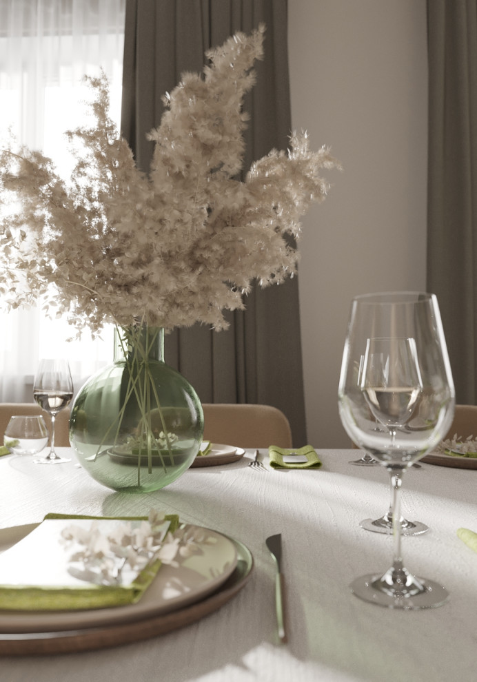 Кухня-гостиная неоклассика