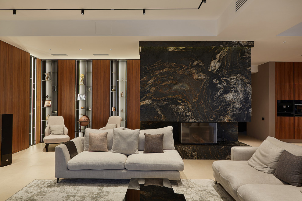 Кухня-гостиная в стиле минимализм