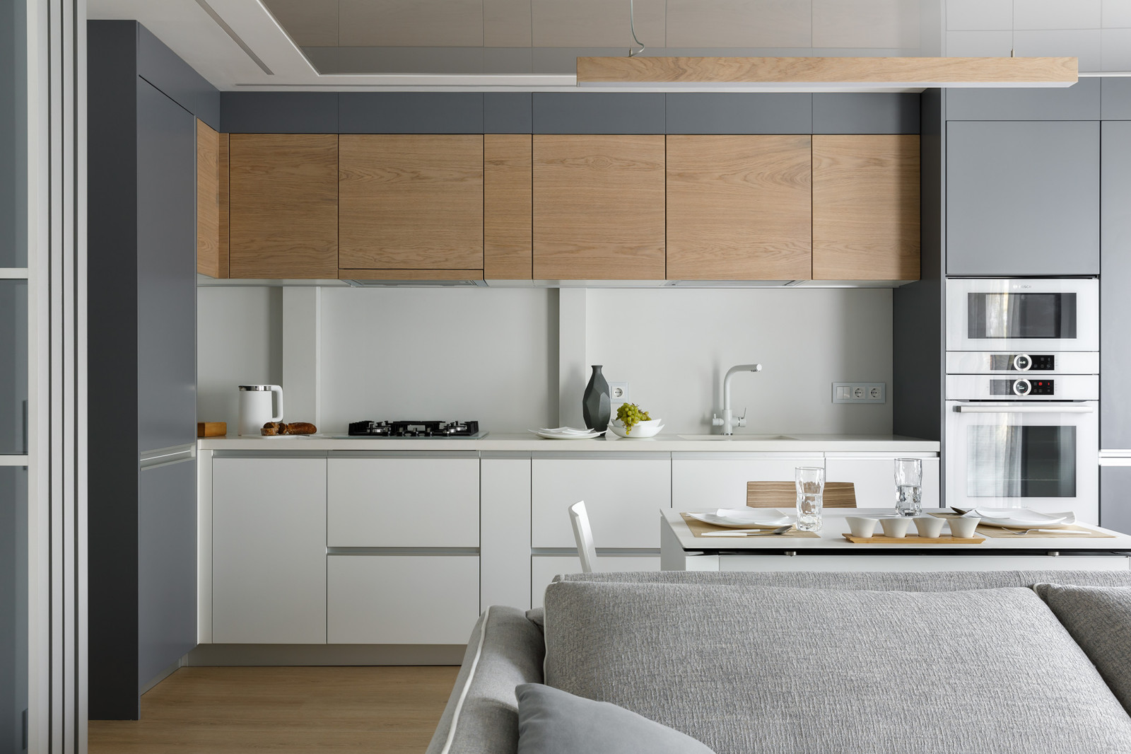 Интерьер трёхкомнатной квартиры в стиле минимализм, г. Калининград