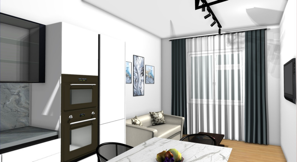 Обложка проекта: Кухня с профилем Gola