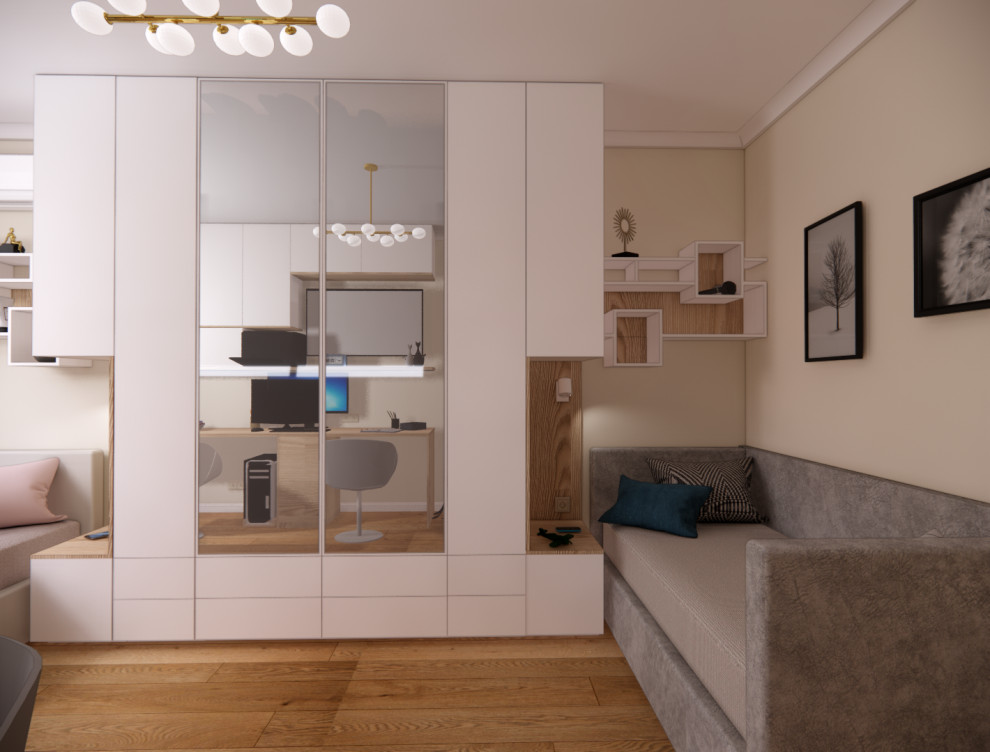 Проект спальни комнаты и детской в г.Мытищи