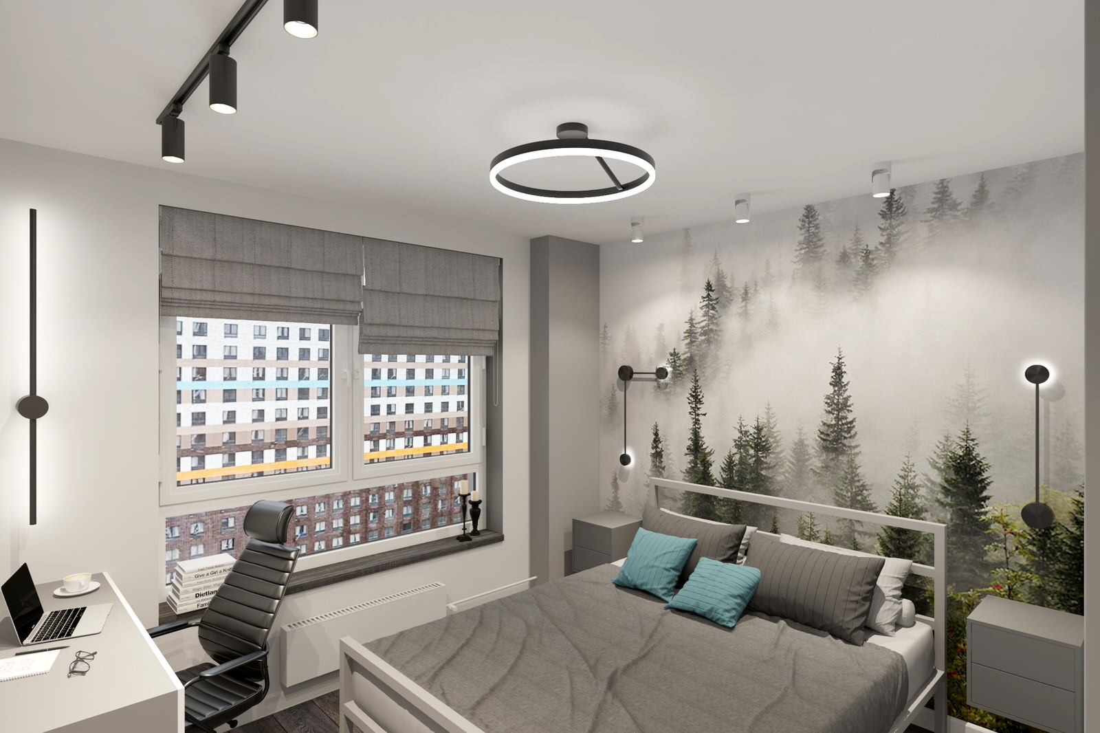 Двухкомнатная квартира 60 м2 в современном стиле в ЖК "Дмитровский Парк"