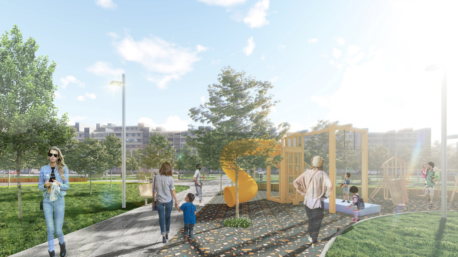 Благоустройство сквера в Краснооктябрьском районе г. Волгограда